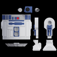 Render_Pieces.png R2-D2 inspired Home/Nest Mini Stand with Dome