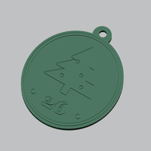 Christmas Evergreen Tree 26 - Hanging Ornament