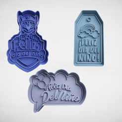 push-diseño.png Fichier 3D SET DE JOUR POUR ENFANTS X3・Objet pour imprimante 3D à télécharger