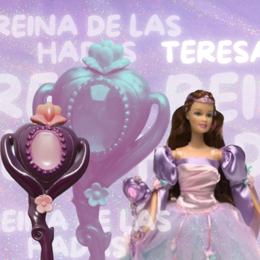 👸 Varinha de condão de Teresa Rainha das fadas Lago dos Cisnes