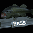 Bass-mouth-2-statue-4-15.png fish Largemouth Bass / Micropterus salmoides in motion open mouth statue detailed texture for 3d printing