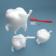 013.png Tooth Character with toothbrush (tooth with toothbrush)