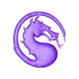 DRAGON_LOGO_HALF_MK1_2023_OBJ_V2.obj 3D PRINTABLE MORTAL KOMBAT 1995 POSTER AND MK1 2023 DRAGON LOGO