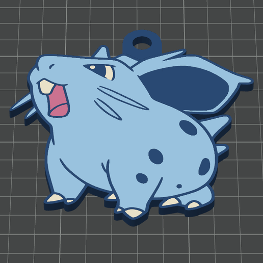 Nidoran Female Keychain - Kanto Collection (Multicolor .3mf & Single Color .stl)