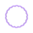 scalloped circle sil 2in.STL Scalloped Circle Silhouette Cookie Cutters Multiple Sizes