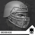 12.png Grid Iron head for 6 inch Action Figures