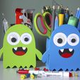 DSC_0073.jpg Free STL file Pen Box - Monster C・Object to download and to 3D print