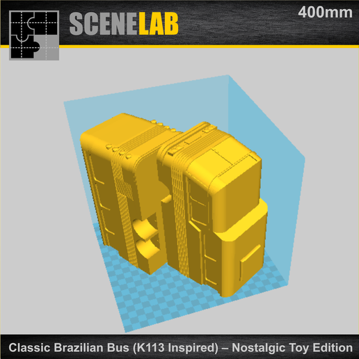 🚌 Classic Brazilian Bus 400mm – Nostalgic Toy Edition (Retro Style ...