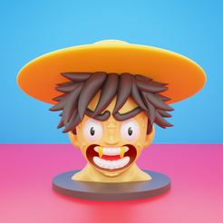 Luffy-Mad2.png Fichier STL La rage de Luffy・Plan à imprimer en 3D à télécharger
