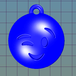 Emoji 3.png Free STL file Happy Emoji keychain・3D print design to download