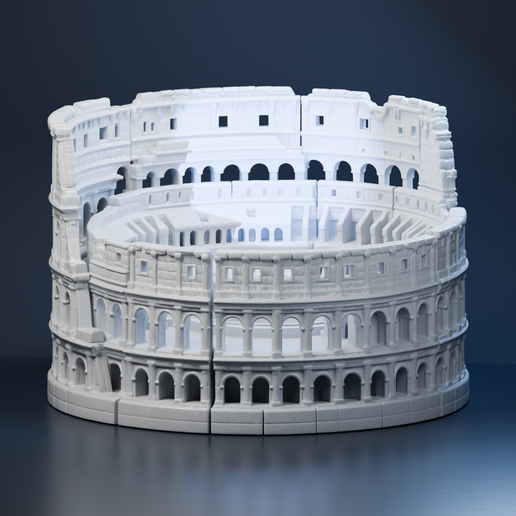 Colosseum-Inspired Arena Miniature - Roman Architecture STL
