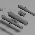 Capture-1.png Naval and army cannons barrels collection, 1:10, 1:50, 1:100