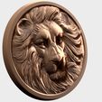 04.jpg Lion Head relief 2. 3D print model 3D print model