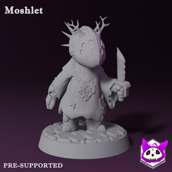 Moshlet PRE-SUPPORTED Fichier 3D gratuit Moshlet | Amulette de Thrayax・Design pour impression 3D à télécharger