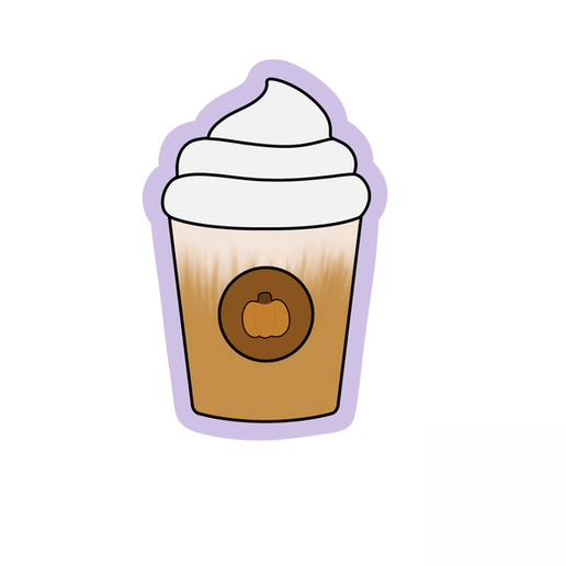 Pumpkin Spice Latte Cookie Cutter STL – 2 Inch Fall Coffee 3D Print File