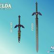 Folie12.jpg Master Sword - Zelda Tears of the Kingdom - Decayed and Fused - Life Size