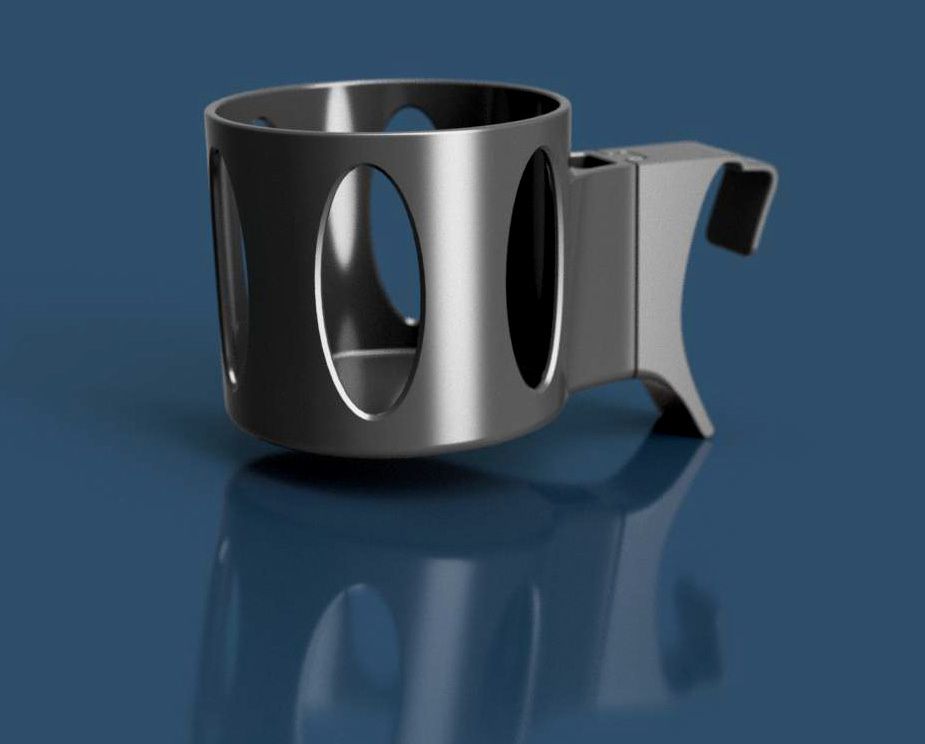 ps2-cup-holder-render_nologo.jpg Télécharger fichier STL Porte-gobelet Polestar 2 • Plan pour imprimante 3D, mroek