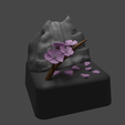 render.png Cherry blossom mountain keycap and artisan base for Cherry MX R1 pre supported