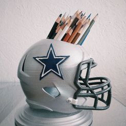Cowboys 3.jpg OBJ file NFL Dallas Cowboys Helmet Tool Holder・Template to download and 3D print