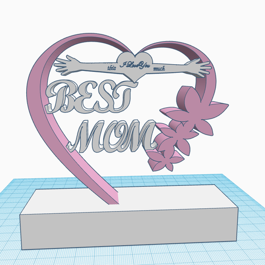 BEST-MOM-LOVE-YOU-THIS-MUCH.png Mejor soporte de decoración floral de corazón de mamá - Te quiero mucho