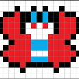 Galaga-enemy-ship-1-pixel-map.png Galaga pixel wall art