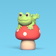 Cod1811-Frog-Mushroom-2.png 3D file Frog Mushroom・3D printer design to download