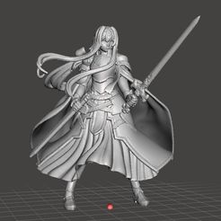 animeknightgirl1.jpg STL file ANIME KNIGHT GIRL HEROINE MINIATURE MODEL FOR GAMES DnD・Model to download and 3D print