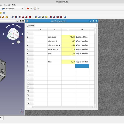 De Parametric, Dice - 3D model önizlemesi