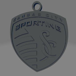 Kansas-City-Sporting.png Fichier STL Porte-clés Kansas City Sporting・Plan pour imprimante 3D à télécharger