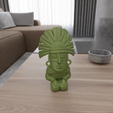 HighQuality.png 3D Aztec Statue Decor Gifts for Him with 3D Print Stl Files & 3D Printed Decor, Aztec Art, Statue, 3D Printing, Home Decor, 3D Figure Print