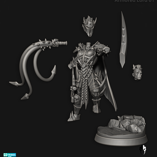 ArmoredLord_01_03.png 3D file Armored Lords - Cursed Elves・3D printer design to download, edgeminiatures