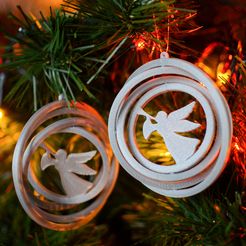 MED_9068.jpg Christmas tree ornament - Angel - 3D gyroscope