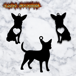project_20230926_1959337-01.png STL file chihuahua earrings and necklace set chihuahua jewelry・3D printable model to download