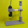 MicroscopeStand1_display_large.jpg Free STL file USB Microscope Stand・3D printer design to download