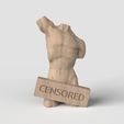 Torso.678.jpg 3Dmodel STL Statuette Torso censored
