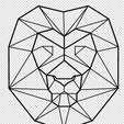 leao.png Animals Geometric 2d - 34 Models Wall