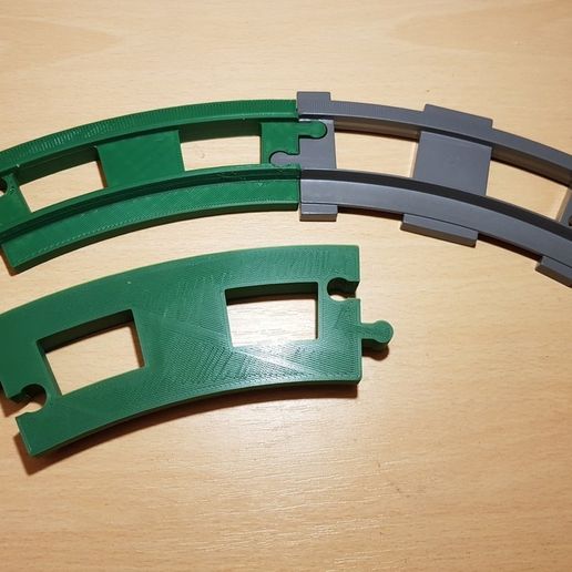 Download free STL file LEGO Duplo train track curved (full size) • 3D