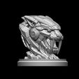234242.jpg Robotic Saber-Tooth Tiger Head STL – Mecha Smilodon Sculpture 3D Print Model | Sci-Fi Animal Bust