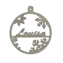 Boule-Louisa.png Descargar archivo STL Adorno de Navidad 2D Louisa • Modelo para imprimir en 3D, cedriclb