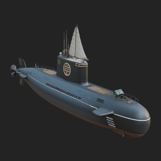 Military Submarine Model Design 29 - 3D Print Model
