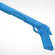 2.40.jpg Colt M1911A1 from the movie Hitman Agent 47 1 to 12 scale 3D print model