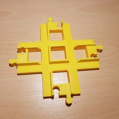 af72be90c54903062cc67b1914584fa5_display_large.jpg Download free STL file LEGO Duplo train track: crossing (90°) • Object to 3D print, kpawel
