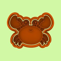 untitled.30.jpg STL file CRAB CUTTER AND STAMP・3D print object to download