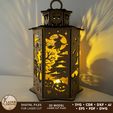 halloween-lantern-laser-cut-files-lasercutano-cover.jpg Halloween Lantern SVG | Haunted House Witch Candle Holder | Laser Cut Tea Light Box
