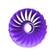 Fan-New-Blade-CW01ws.stl Free STL file Jet Engine; Geared Turbofan (GTF), Optional-Fan・Model to download and 3D print