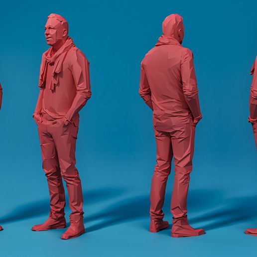 LowPolyHumans_33_Set_A_021.jpg Low Poly Humans Set A 33 models 3D printable