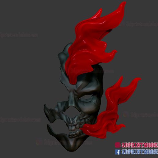 👻 Máscara de Ghost Rider - Casco Marvel Comic Cosplay Halloween・Archivo ...
