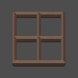 RectangleWindow-04.png Wooden Window Frame Rectangle (28mm Scale)