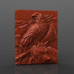 007_Panno_Orel_i_volk.jpg Free STL file eagle and wolf cnc router・Template to download and 3D print