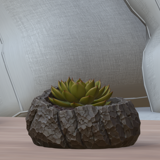cozy_living_room_baked1.png Modern Stone Bowl Planter